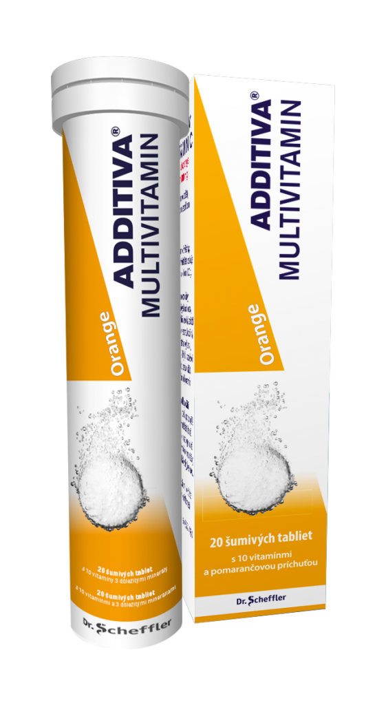 ADDITIVA Multivitamín pomaranč 20 šumivých tabliet
