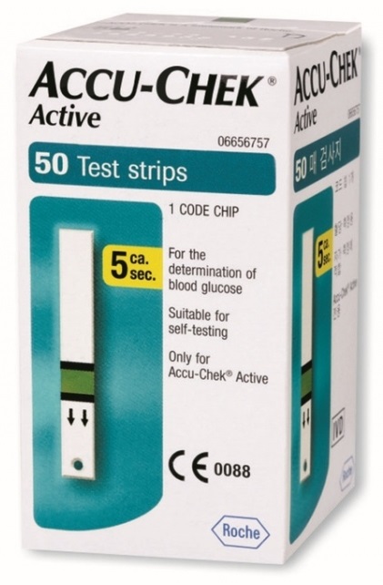 ACCU-CHEK Active glucose testovacie prúžky 50 kusov