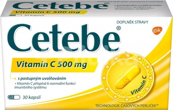 Cetebe Vitamín C 500 mg 30 kapsúl