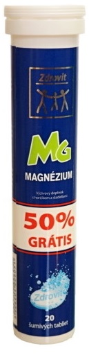 Zdrovit MAGNEZIUM 50% grátis, 20 šumivých tabliet
