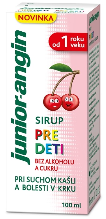 JUNIOR-ANGIN sirup pre deti s čerešňovou príchuťou 100 ml