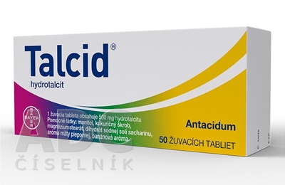 TALCID 500mg žuvací tablety 50 ks