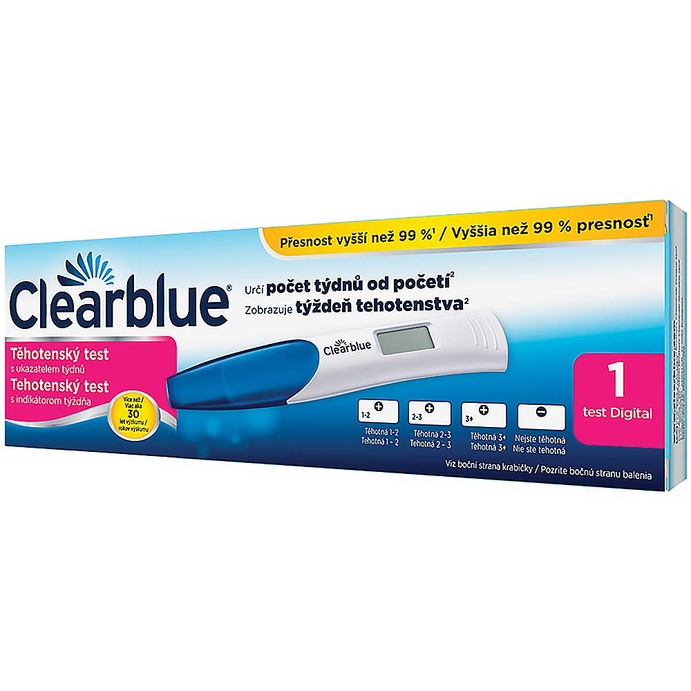 CLEARBLUE Tehotenský test digitálny s indikátorom termínu počatia/s indikátorom týždňa