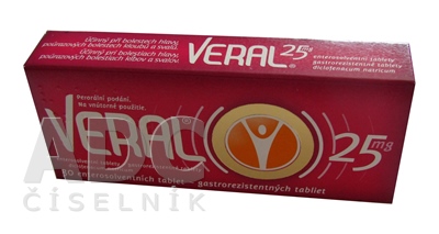 VERAL na bolest a zápal 30 tabliet