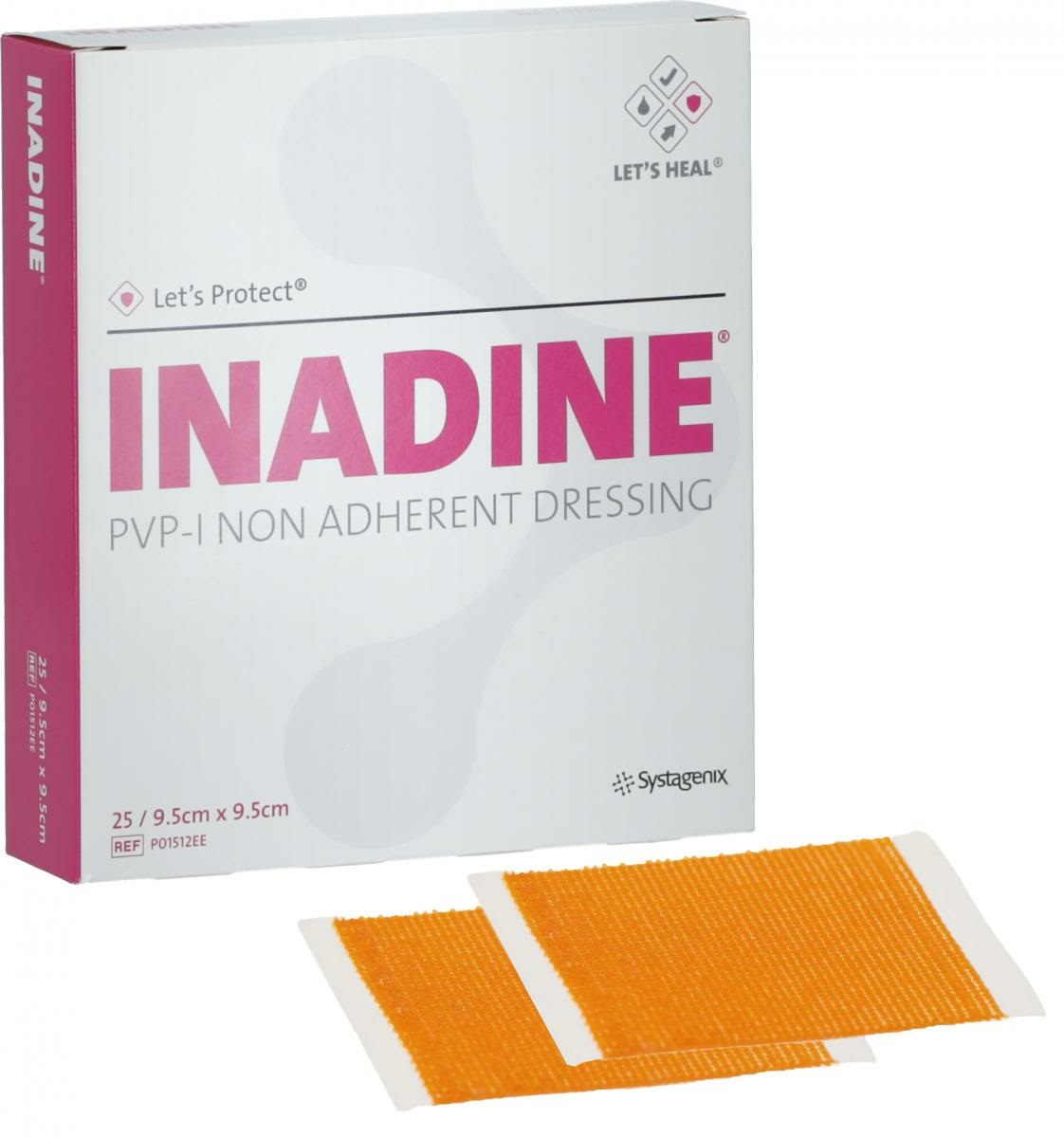 INADINE Povidone Iodine neadhezívne krytie (9,5x9,5 cm) 1ks
