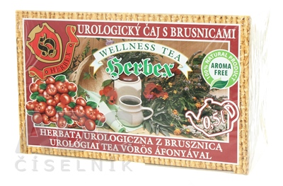 HERBEX UROLOGICKÝ ČAJ S BRUSNICAMI, 20x3 g