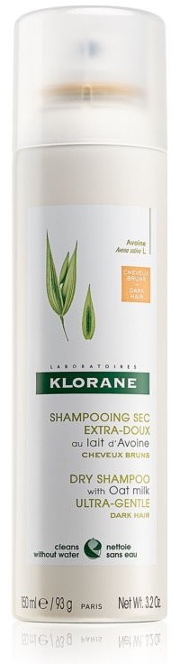 KLORANE suchý šampón s ovseným mliekom na tmavé vlasy 150ml
