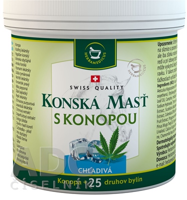 HERBAMEDICUS Konská chladivá masť s konopou 250 ml