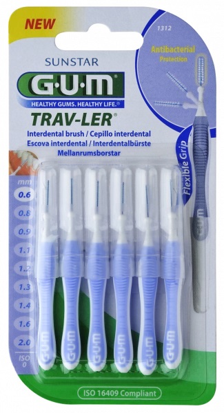 Gum Travler medzizubné kefky 0,6 mm 6 ks