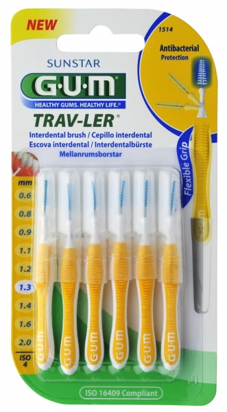 Gum Travler medzizubné kefky 1,3 mm 6 ks