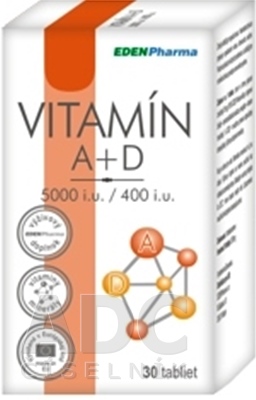 EdenPharma Vitamín A + D 5000 I.U./ 400 I.U. 30 tabliet