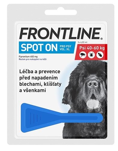 FRONTLINE Spot-on dog pipeta proti kliešťom a blchám pre psy XL 4,02ml