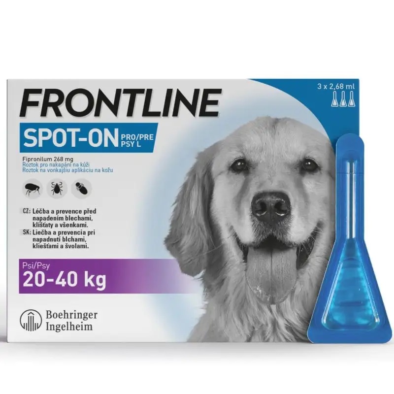 FRONTLINE Spot-on dog pipeta proti kliešťom a blchám pre psy L 2,68ml