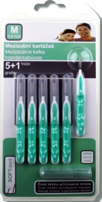 SOFTdent Medzizubná kefka M 0,6 mm