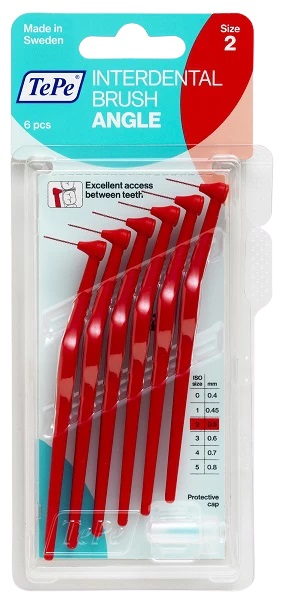 TEPE Medzizubná kefka ID Angle 0,50mm 6 ks - červená