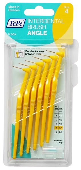TEPE Angle Medzizubné kefky žlté 0.7 mm 6 ks