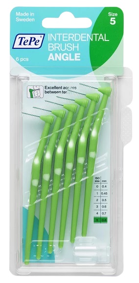 TePe Angle medzizubné kefky 0,8 mm, zelená, 6 ks