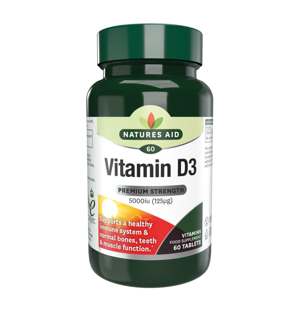 Natures Aid Vitamin D3 5.000iu 60 tabliet