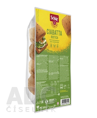 Schär CIABATTA RUSTICA, bezgluténové, celozrnné žemle, 200g