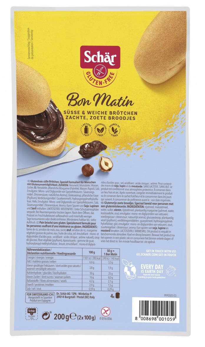 Bon Matín - bezlepkové žemle - sladké, 200g