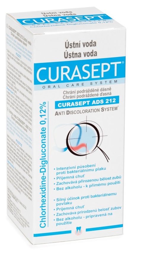 CURASEPT ADS 212 Ústna voda 0,12%CHX 200 ml