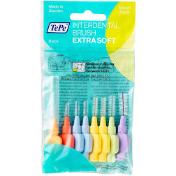 TEPE medzizubné kefky ExtraSoft štartovacia sada 6 ks