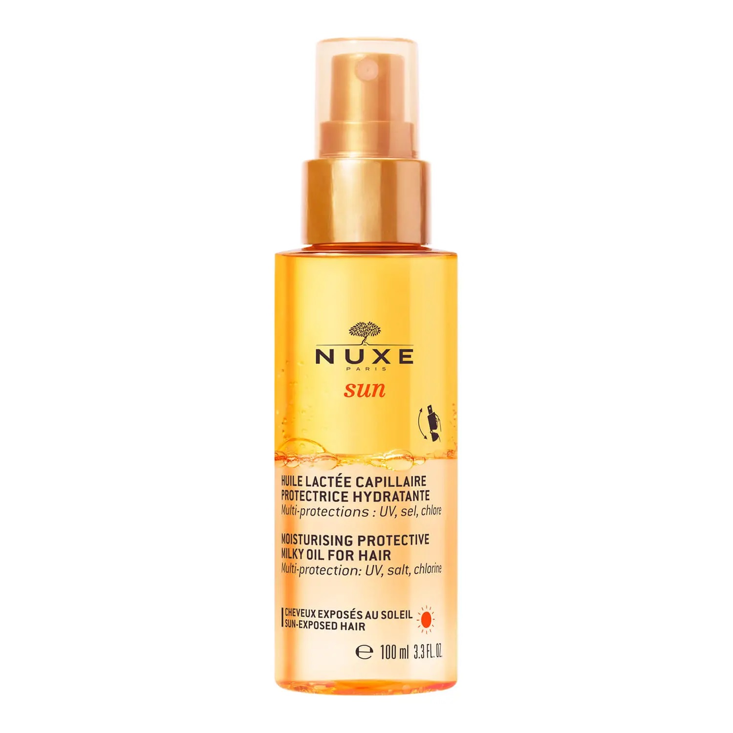 Nuxe Sun Mliečny hydratačný olej na vlasy v spreji 100 ml