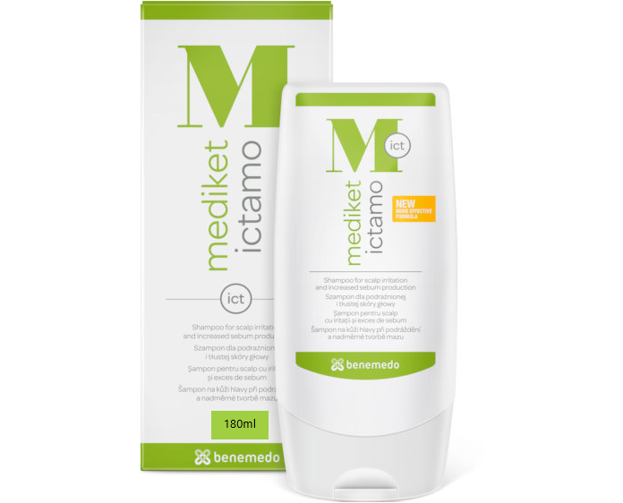 MEDIKET Ictamo Šampón mastné lupiny a seborea 180 ml