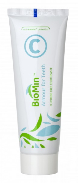 BioMin C zubná pasta pre citlivé zuby bez fluoridov, 75 ml