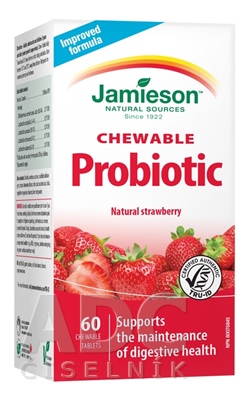 Jamieson Probiotic Chewable Jahoda 2 Miliardy 60 tabliet