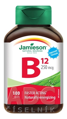 Jamieson B12 250 mcg tablety na podporu energetického metabolizmu 100 tbl