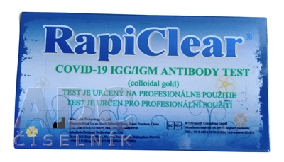 RapiClear COVID-19 IgG/IgM test na detekciu protilátok 1set