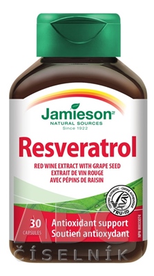JAMIESON Resveratrol 50 mg extrakt z červeného vína 30 kapsúl