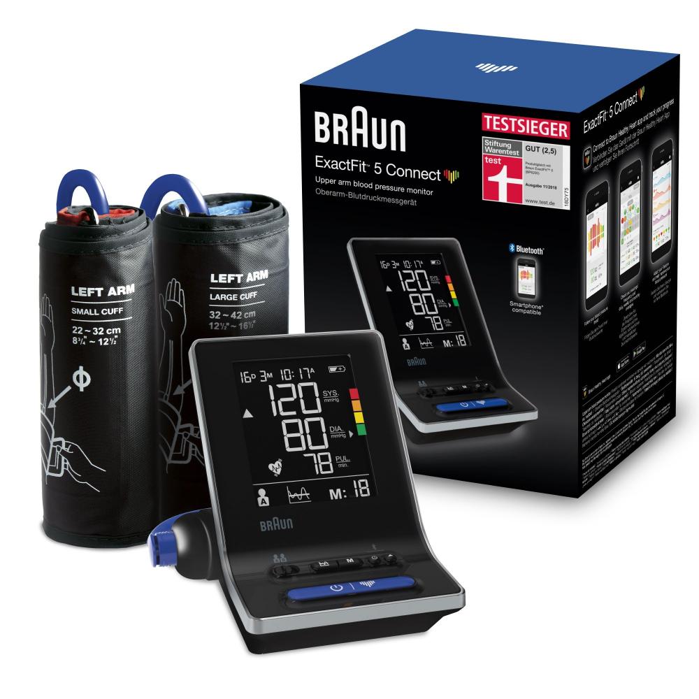 BRAUN 6350 Exactfit 5 connect BUA tlakomer ramenný s bluetooth a dvoma manžetami 1 ks
