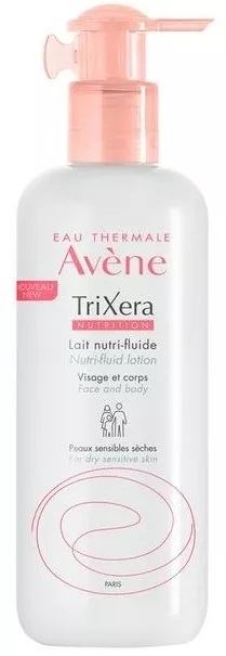 AVENE TriXera Nutri-Fluid Výživné mlieko pre suchú kožu 400 ml