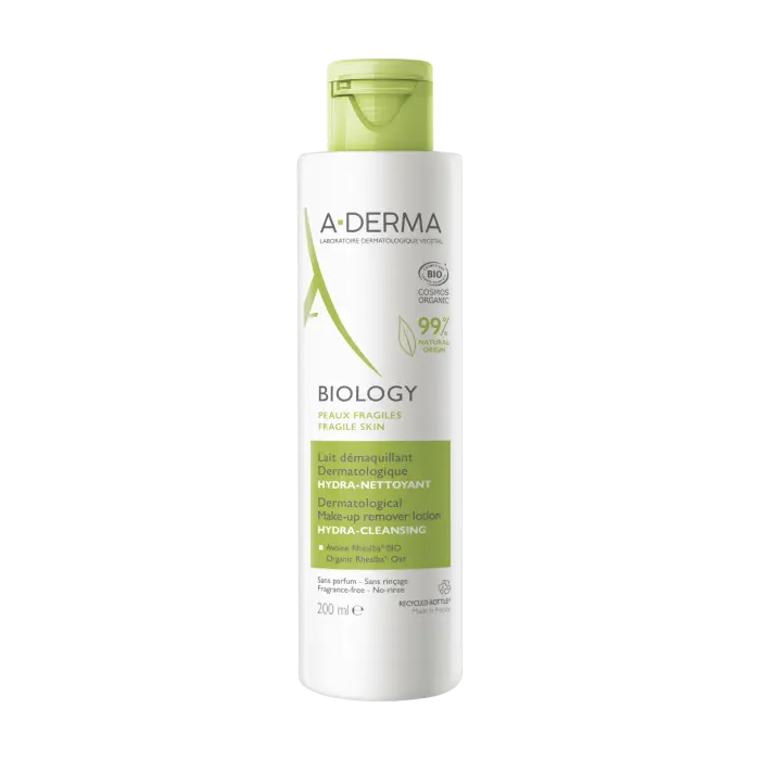 A-DERMA Biology odličovacie mlieko hydratačné 200 ml