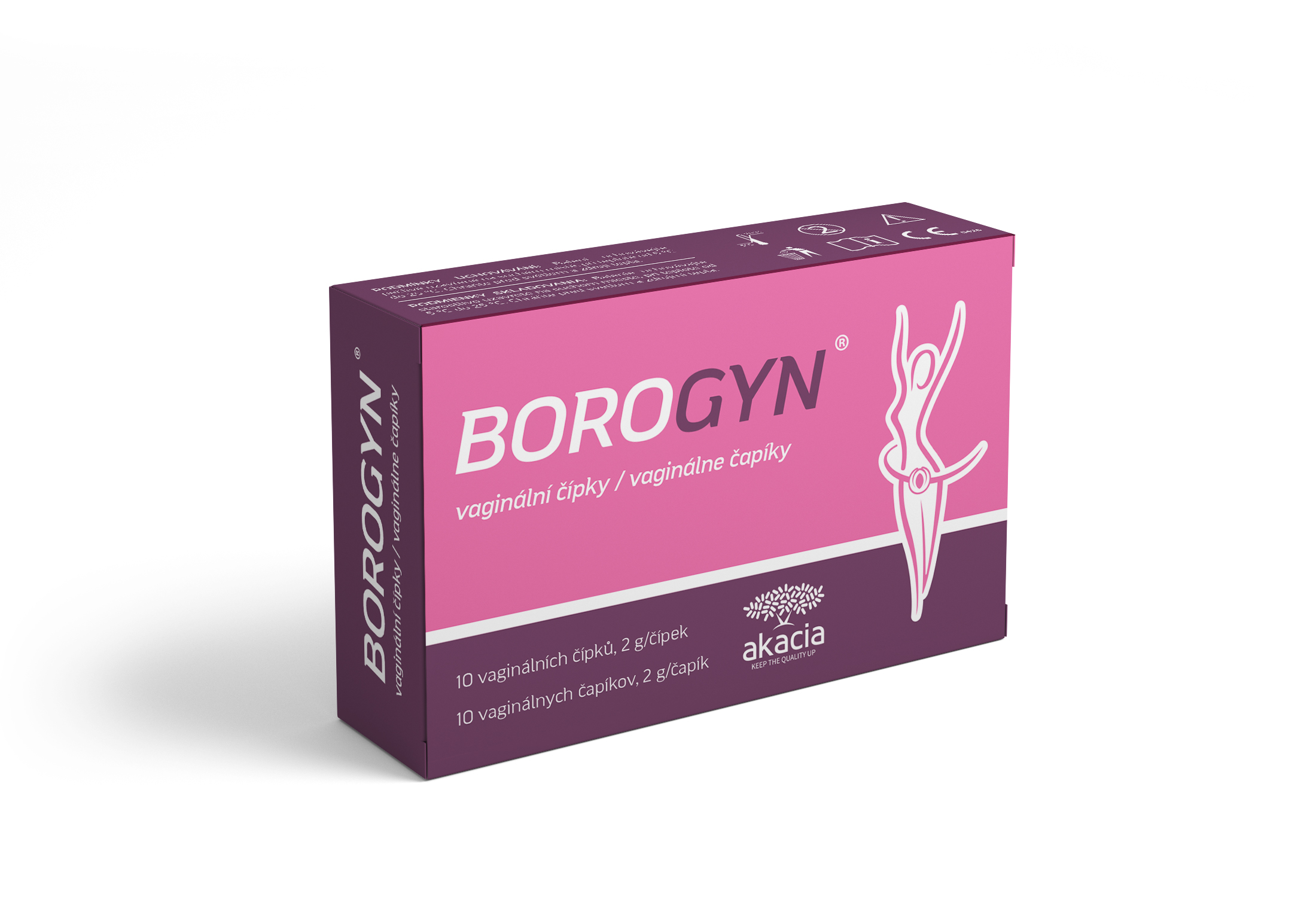 BOROGYN Vaginálne čapíky 10x2g