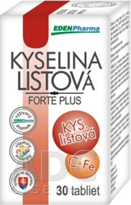 EDENPHARMA Kyselina listová forte plus tablety 30 ks