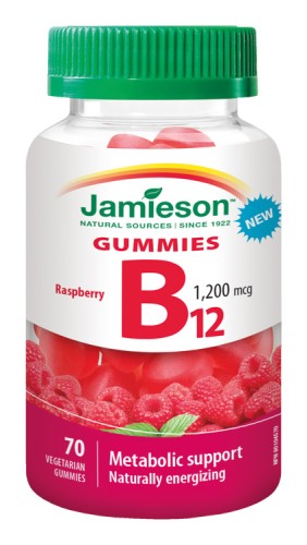 Jamieson Vitamín B12 Gummies 1200 mcg 70 želatínové pastilky
