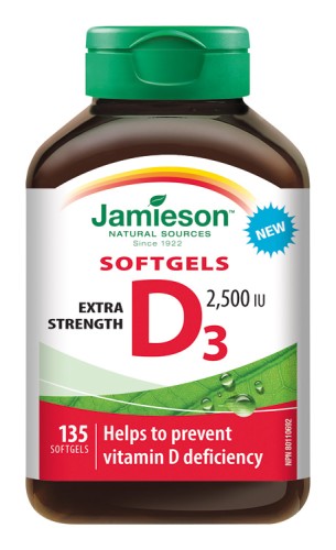 JAMIESON Vitamín D3 2500 IU 135 kapsúl
