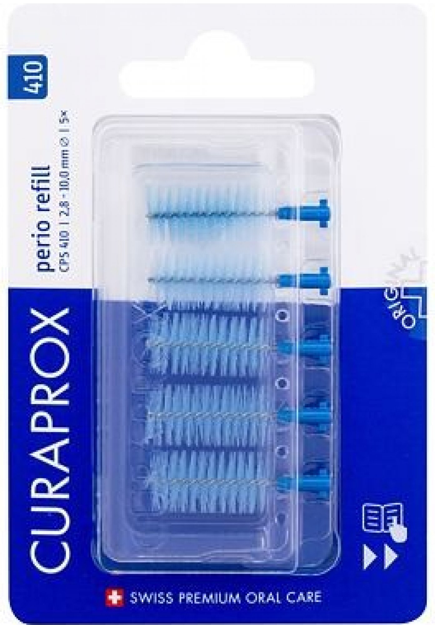 CURAPROX CPS 410 Perio PLUS medzizubných kefiek +držiak UHS 451 5 ks