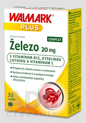 Walmark Železo Complex 20 mg tablety na podporu krvotvorby 30 tbl