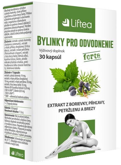Liftea Bylinky na odvodnění tobolky na odvodnenie organizmu 30 cps