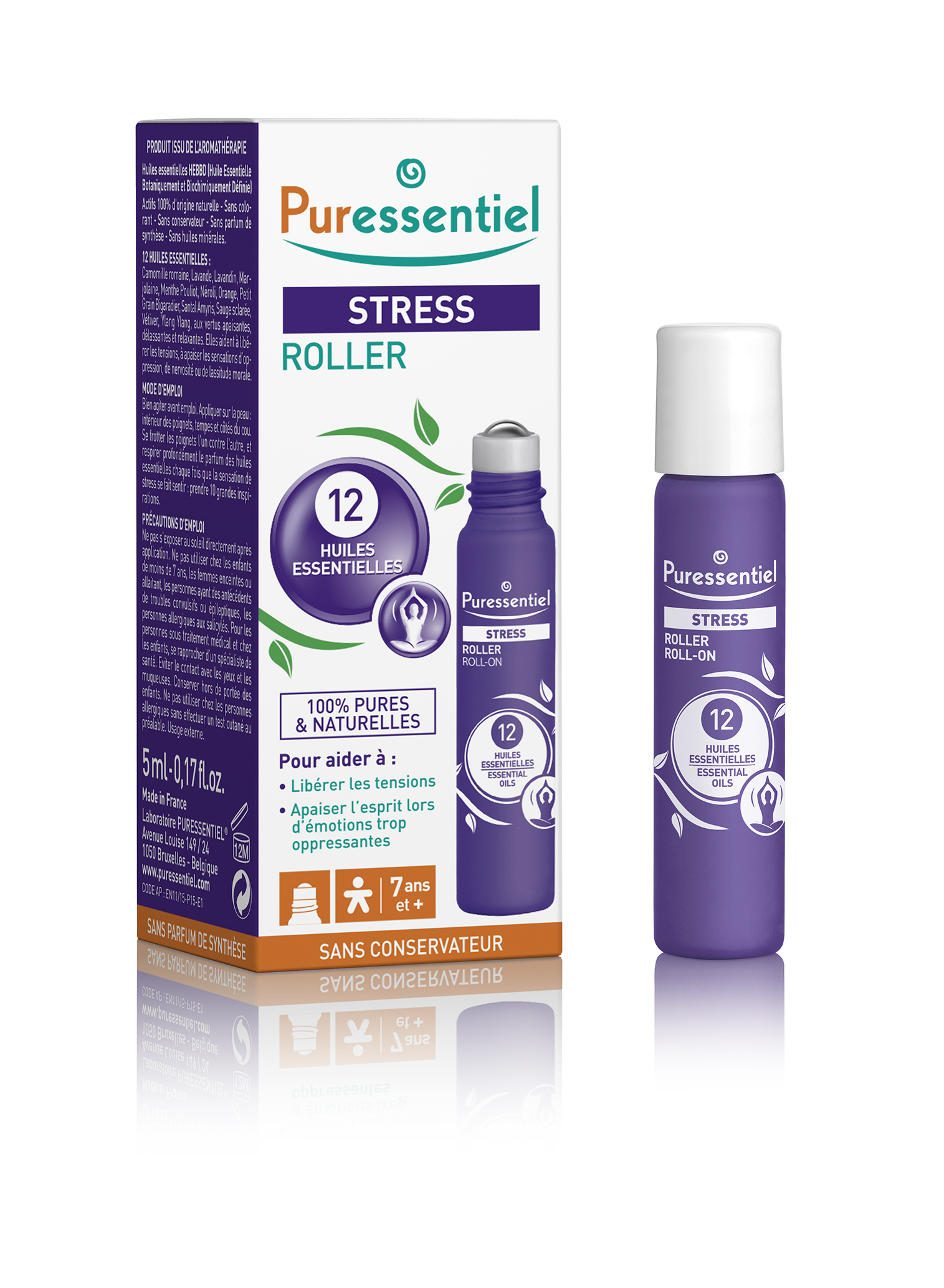 Puressentiel Roll on proti stresu 12 esenciálnych olejov 5 ml