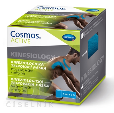 Cosmos ACTIVE Kineziologická tejpovacia páska modrá 5cm x 5m 1 ks