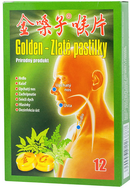 GOLDEN Zlaté pastilky 12 kusov