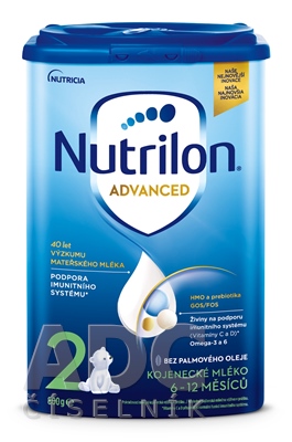 Nutrilon Advanced 2 následná mliečna dojčenská výživa v prášku (6-12 mesiacov) 800 g