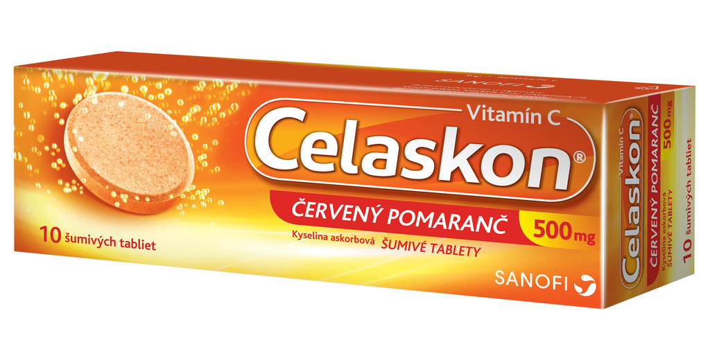 CELASKON Červený pomaranč 500 mg,10 šumivých tbl