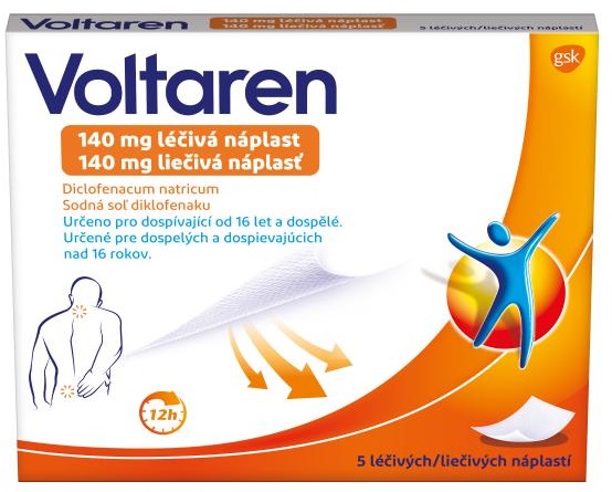 Voltaren 140 mg liečivá náplasť emp med (nápl.pap./Alu/PEX laminát) 1x5 ks
