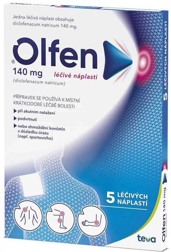 OLFEN 140 mg liečivé náplasti 5 kusov